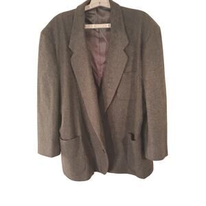 Eddie Bauer Mens 46 R 100% Wool 2 Button Vintage USA Sport Coat Blazer Jacket